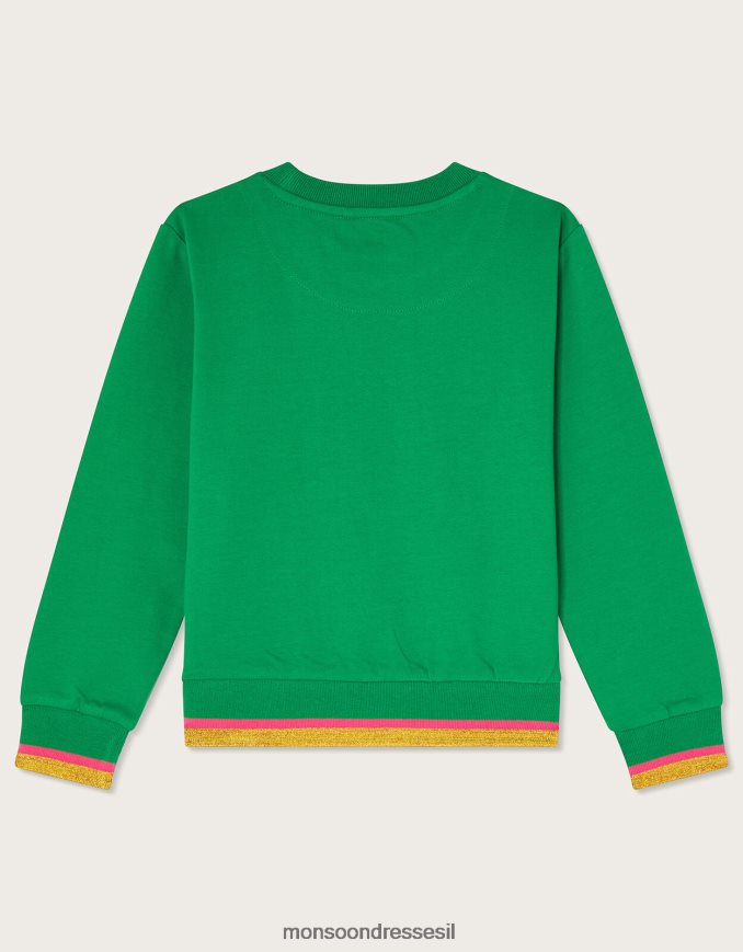 הַלבָּשָׁה Monsoon סוודר קוסמי ירוק יְלָדִים HTJ0TZ1632