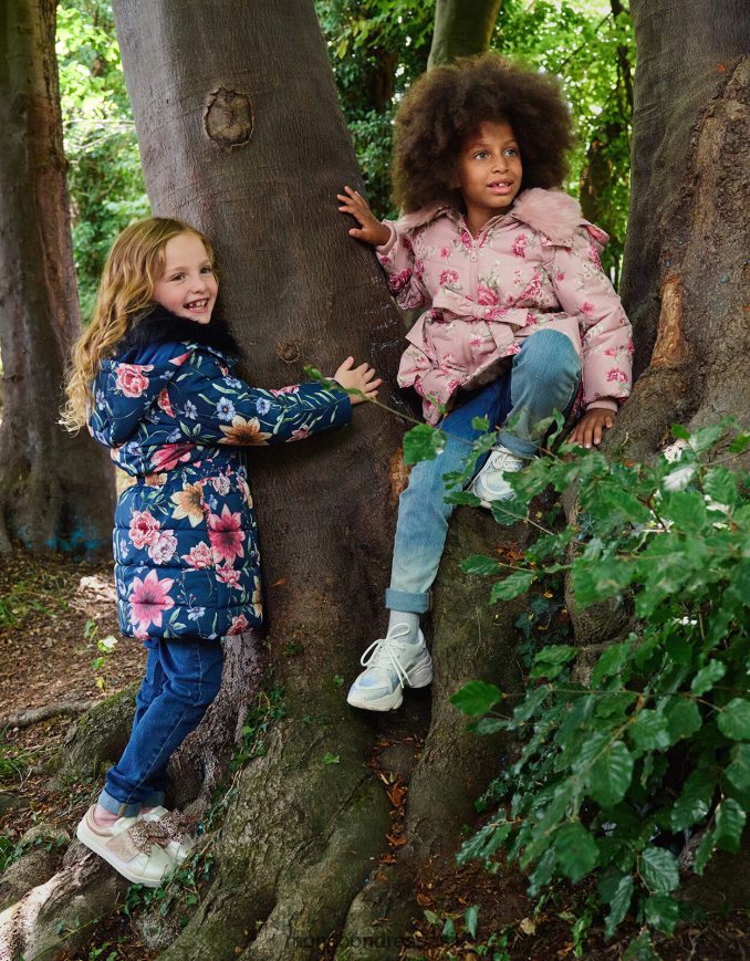 הַלבָּשָׁה Monsoon מעיל מרופד פרחוני מרוכז כחול (צי) ילדה HTJ0TZ1633