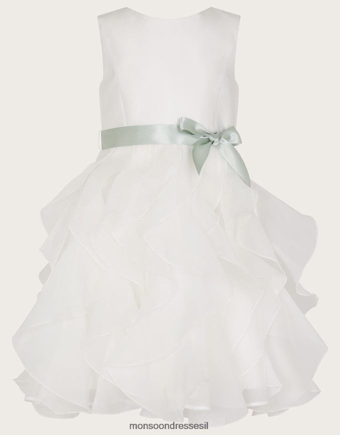 הַלבָּשָׁה Monsoon שמלת מלמלה של קאן אורגנזה שֶׁנהָב ילדה HTJ0TZ1636