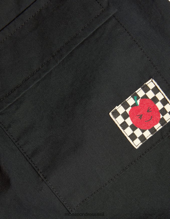 הַלבָּשָׁה Monsoon מכנסי מטען שָׁחוֹר ילדה HTJ0TZ1639