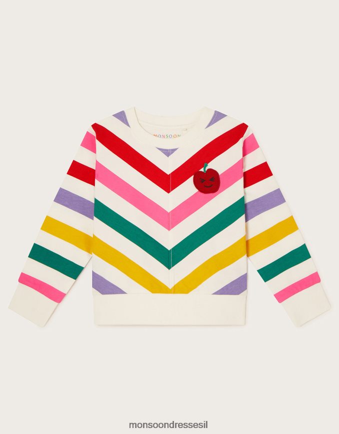 הַלבָּשָׁה Monsoon מגשר עם צווארון צווארון עם פסים בענן כְּחוֹל ילדה HTJ0TZ1645