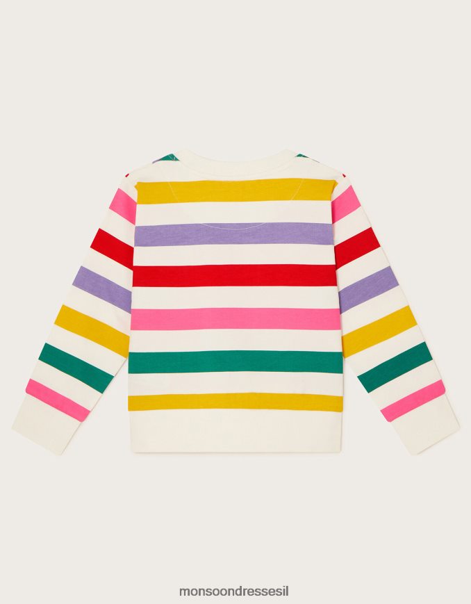 הַלבָּשָׁה Monsoon מגשר עם צווארון צווארון עם פסים בענן כְּחוֹל ילדה HTJ0TZ1645