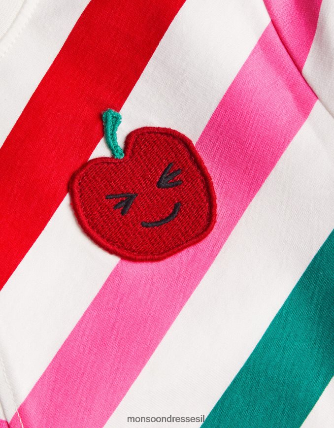 הַלבָּשָׁה Monsoon מגשר עם צווארון צווארון עם פסים בענן כְּחוֹל ילדה HTJ0TZ1645