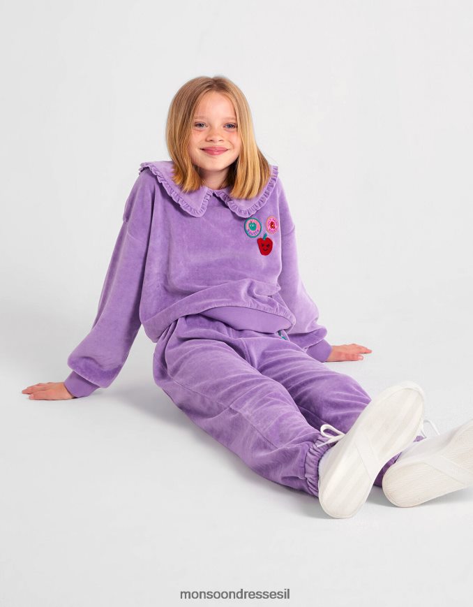 הַלבָּשָׁה Monsoon עליונית צווארון קטיפה סָגוֹל יְלָדִים HTJ0TZ1650