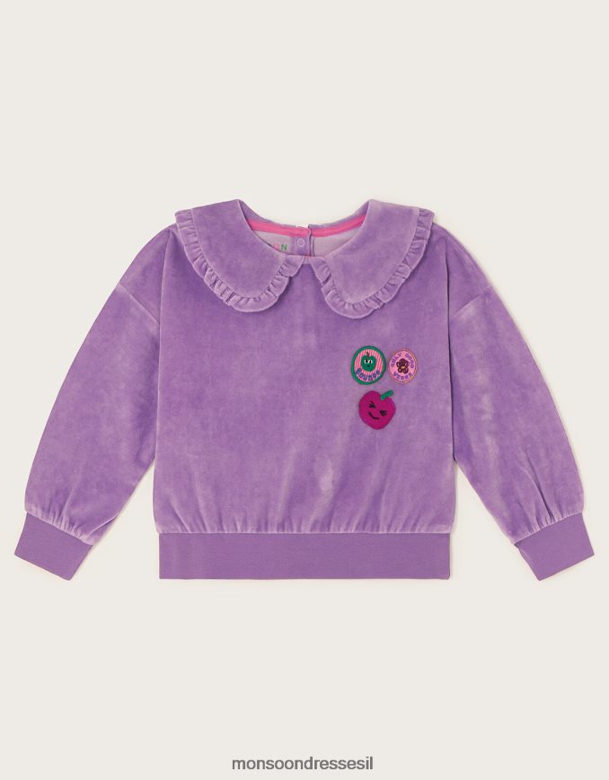 הַלבָּשָׁה Monsoon עליונית צווארון קטיפה סָגוֹל יְלָדִים HTJ0TZ1650