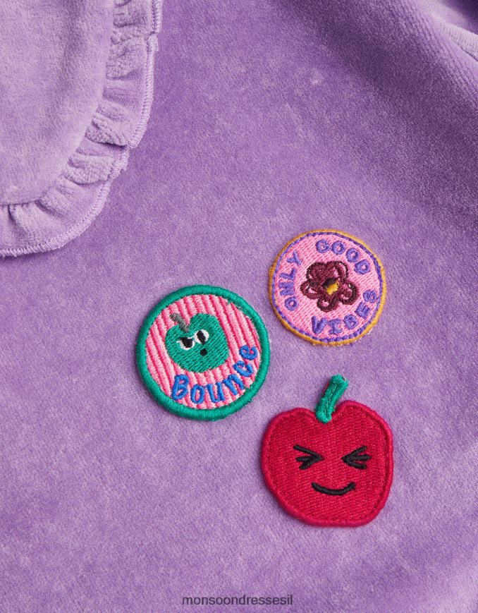 הַלבָּשָׁה Monsoon עליונית צווארון קטיפה סָגוֹל יְלָדִים HTJ0TZ1650