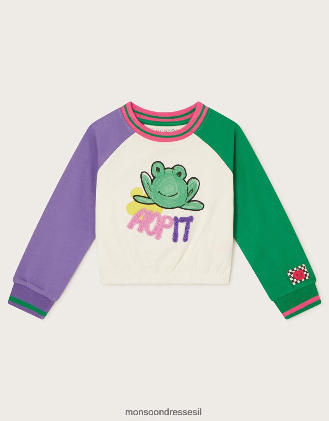 הַלבָּשָׁה Monsoon צפרדע קרופ טופ מותן אלסטי שֶׁנהָב יְלָדִים HTJ0TZ1654