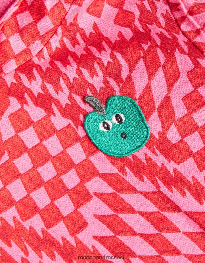 הַלבָּשָׁה Monsoon שמלת סקייטר עם קפוצ'ון אָדוֹם ילדה HTJ0TZ1655