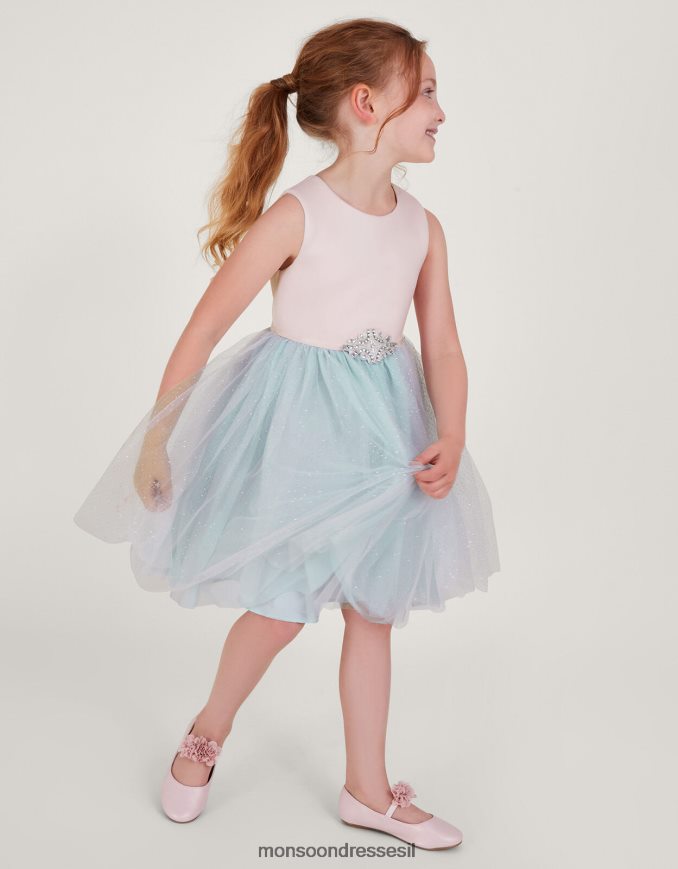 הַלבָּשָׁה Monsoon שמלת ערבה של ארץ הפלא רַב ילדה HTJ0TZ1657