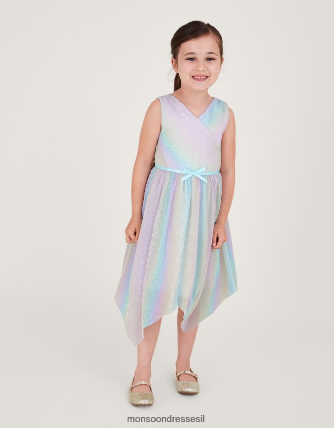 הַלבָּשָׁה Monsoon שמלת מעטפת של קשת פליסה רַב ילדה HTJ0TZ1664