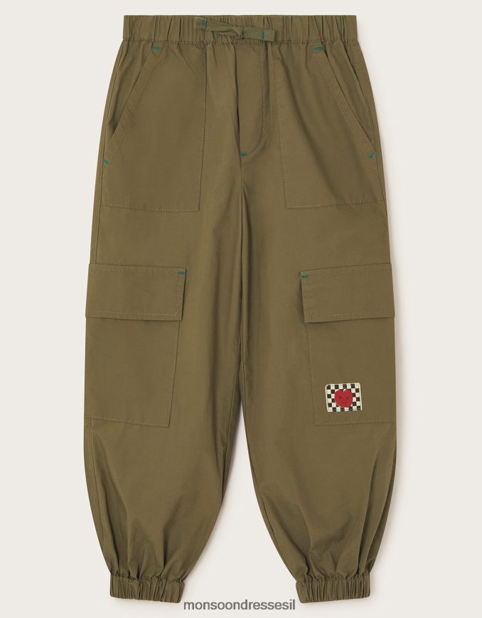 הַלבָּשָׁה Monsoon מכנסי מטען ירוק (חאקי) ילדה HTJ0TZ1667