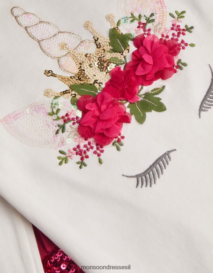 הַלבָּשָׁה Monsoon סט חצאית חצאית חד קרן וחצאית ורוד (ורוד בהיר) ילדה HTJ0TZ1668