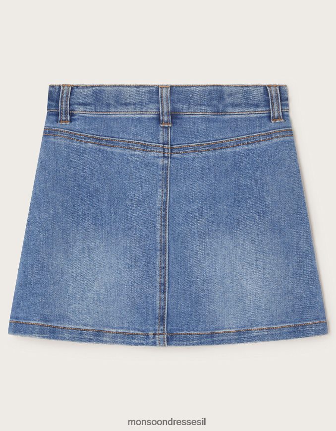 הַלבָּשָׁה Monsoon חצאית מיני ג'ינס כְּחוֹל ילדה HTJ0TZ1674