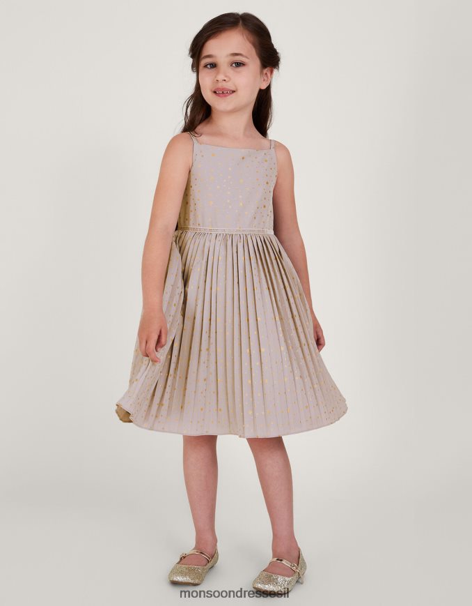 הַלבָּשָׁה Monsoon שמלת קפלים בהדפס קוסמי של אנג'לינה סגול (לילך) ילדה HTJ0TZ1675