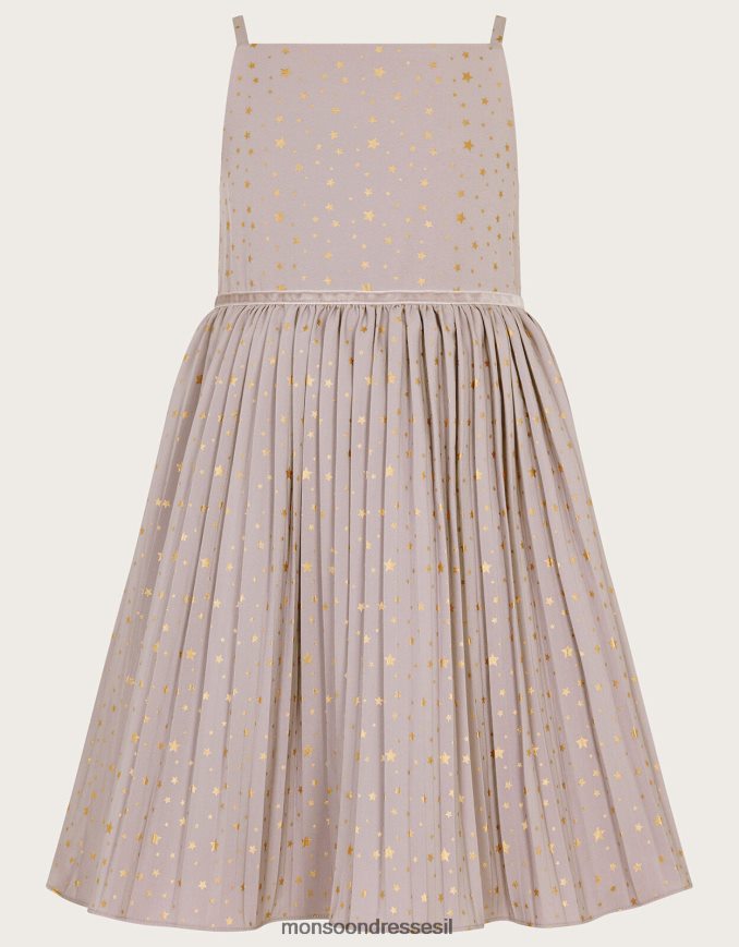 הַלבָּשָׁה Monsoon שמלת קפלים בהדפס קוסמי של אנג'לינה סגול (לילך) ילדה HTJ0TZ1675