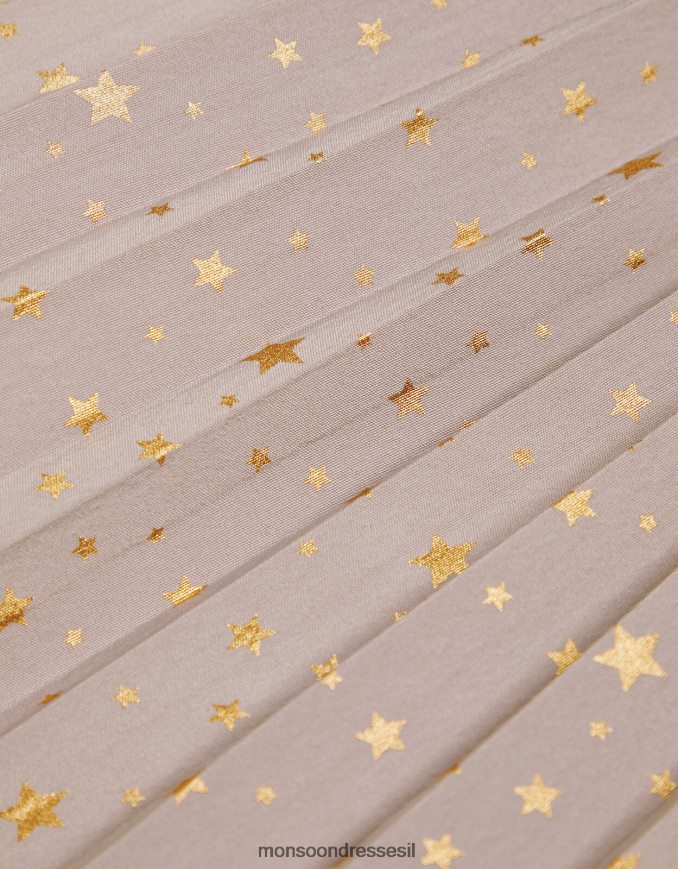 הַלבָּשָׁה Monsoon שמלת קפלים בהדפס קוסמי של אנג'לינה סגול (לילך) ילדה HTJ0TZ1675