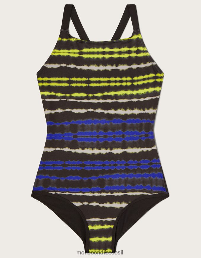 הַלבָּשָׁה Monsoon בגד ים עם רצועת קשירה חשמלית שָׁחוֹר ילדה HTJ0TZ1676