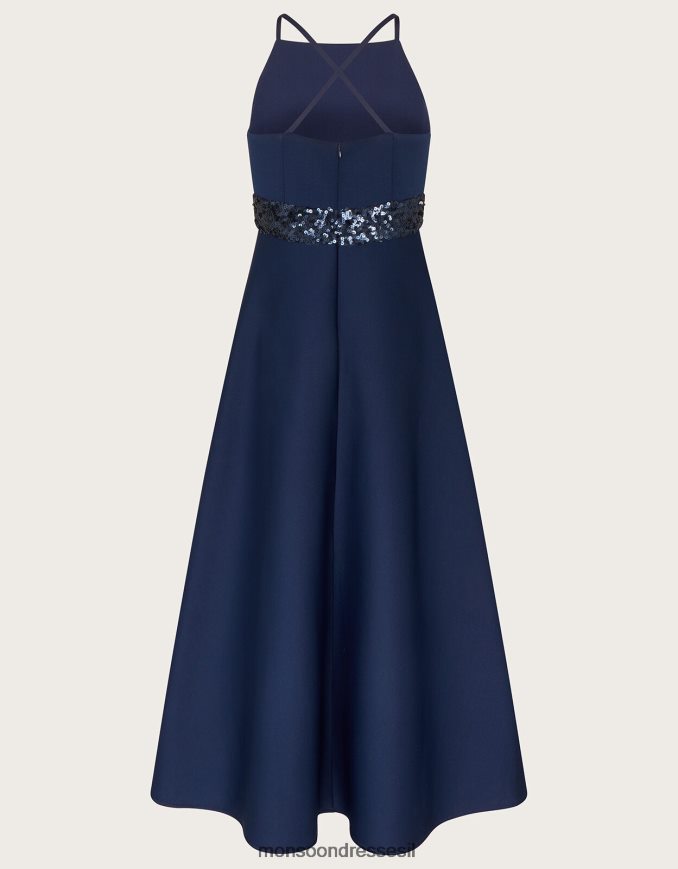 הַלבָּשָׁה Monsoon שמלת נשף צלילה עם נצנצים כחול (צי) ילדה HTJ0TZ1681