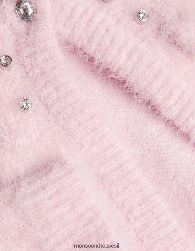 הַלבָּשָׁה Monsoon קרדיגן בולרו עם צווארון חן רך וָרוֹד ילדה HTJ0TZ1692