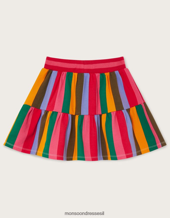 הַלבָּשָׁה Monsoon חצאית פסים רַב ילדה HTJ0TZ1701