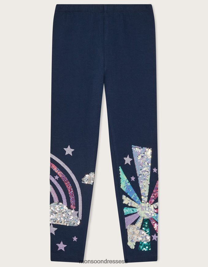 הַלבָּשָׁה Monsoon חותלות נצנצים קשת בענן כחול (צי) ילדה HTJ0TZ1712