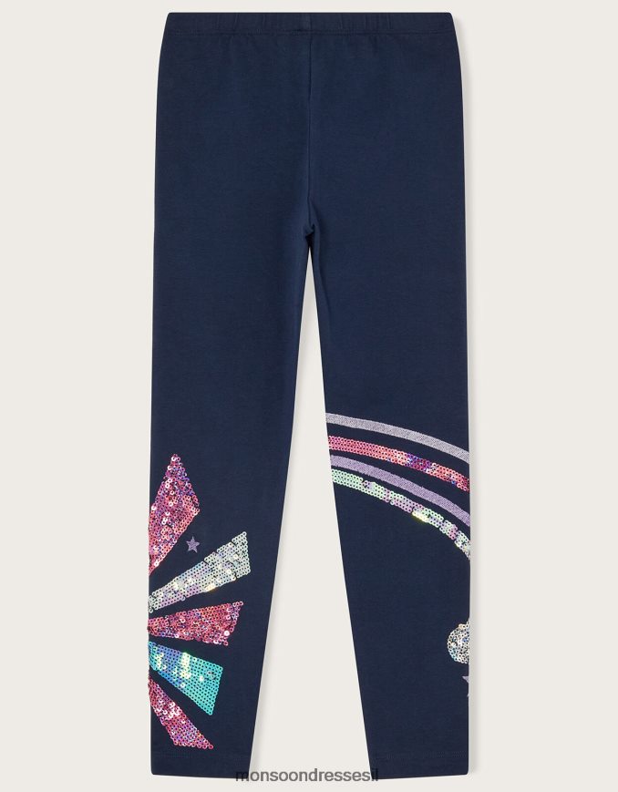 הַלבָּשָׁה Monsoon חותלות נצנצים קשת בענן כחול (צי) ילדה HTJ0TZ1712