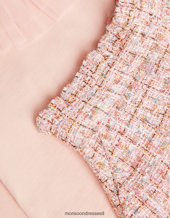 הַלבָּשָׁה Monsoon סט מכנסיים קצרים וטוויד וָרוֹד ילדה HTJ0TZ1715