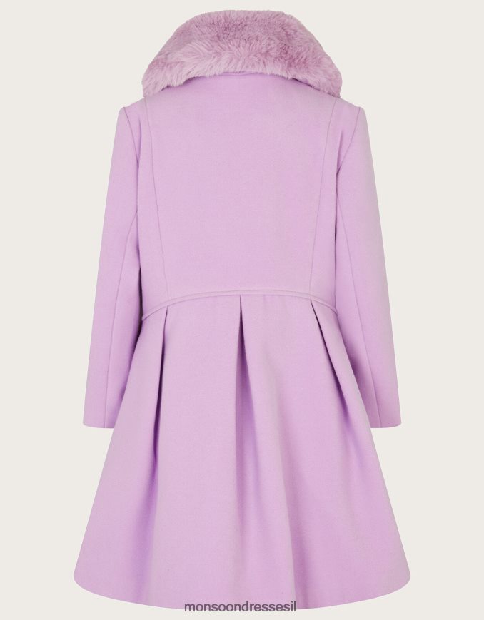 הַלבָּשָׁה Monsoon מעיל חכם עם חזה כפול סגול (לילך) ילדה HTJ0TZ1722