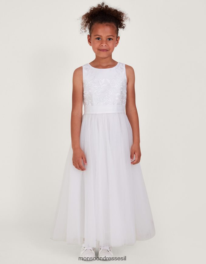 הַלבָּשָׁה Monsoon שמלת מקסי של אודט אליס טול שֶׁנהָב ילדה HTJ0TZ1723