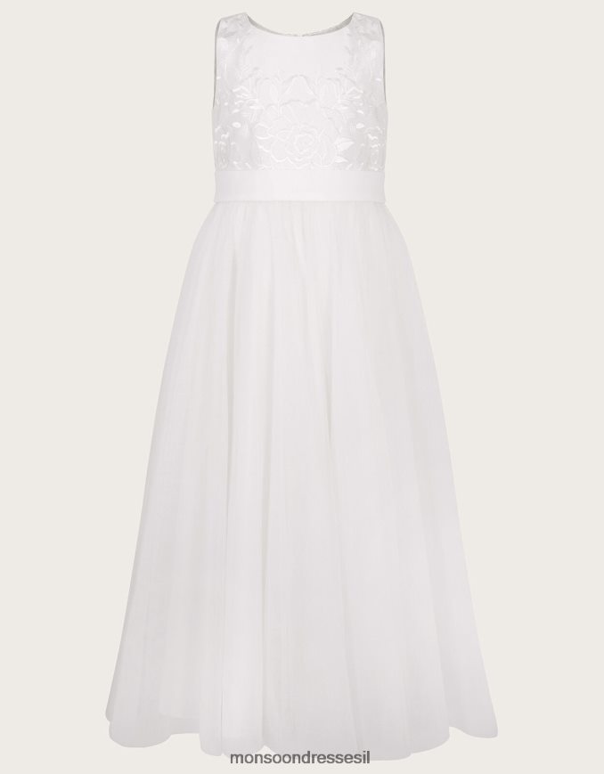 הַלבָּשָׁה Monsoon שמלת מקסי של אודט אליס טול שֶׁנהָב ילדה HTJ0TZ1723