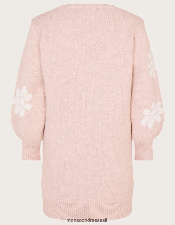 הַלבָּשָׁה Monsoon שמלת פרחים סרוגה וָרוֹד ילדה HTJ0TZ1728