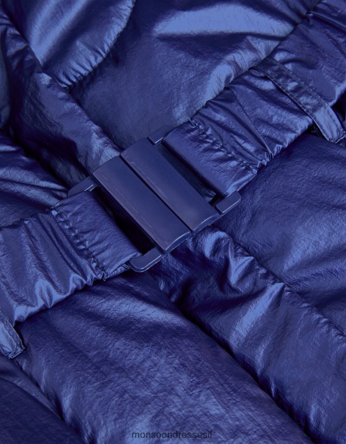 הַלבָּשָׁה Monsoon מעיל מרופד שולי מנצנץ כְּחוֹל ילדה HTJ0TZ1730