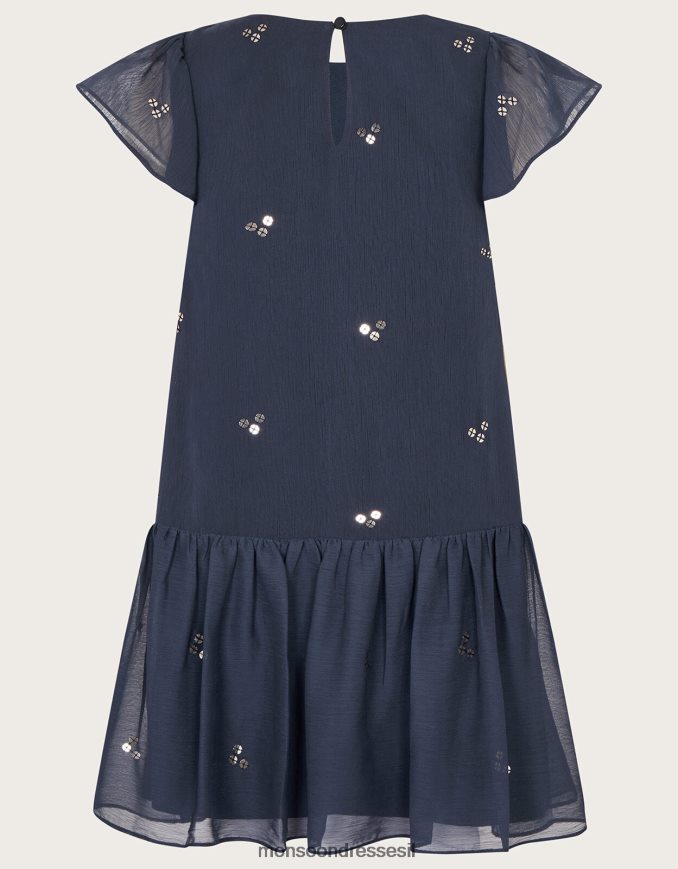 הַלבָּשָׁה Monsoon שמלת מסיבות שיפון נצנצים כחול (צי) ילדה HTJ0TZ1733