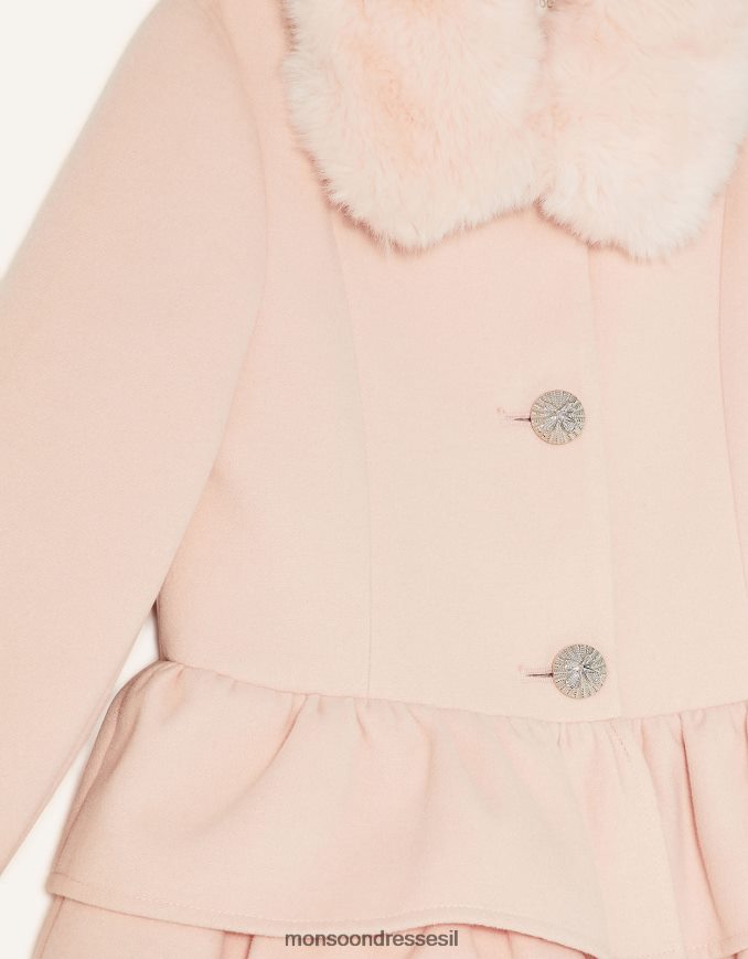 הַלבָּשָׁה Monsoon מעיל סלסול משולש ורוד (ורוד חיוור) ילדה HTJ0TZ1734