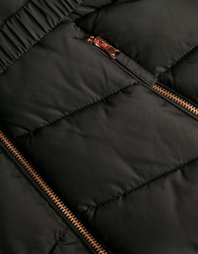 הַלבָּשָׁה Monsoon מעיל פרווה מלאכותית חגורה שָׁחוֹר ילדה HTJ0TZ1736