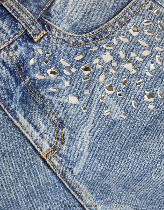 הַלבָּשָׁה Monsoon ג'ינס בהדפס חד קרן כְּחוֹל ילדה HTJ0TZ1740