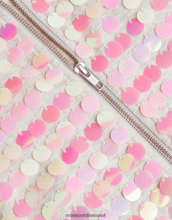 הַלבָּשָׁה Monsoon קפוצ'ון נצנצים אפור ילדה HTJ0TZ1746