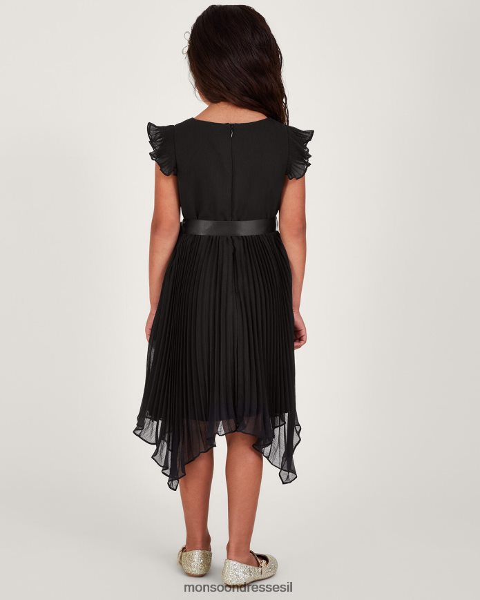 הַלבָּשָׁה Monsoon שמלת קפלים של רובינה שָׁחוֹר ילדה HTJ0TZ1751