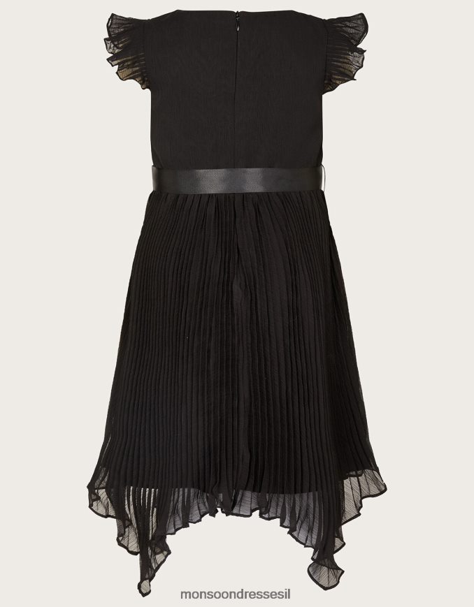 הַלבָּשָׁה Monsoon שמלת קפלים של רובינה שָׁחוֹר ילדה HTJ0TZ1751