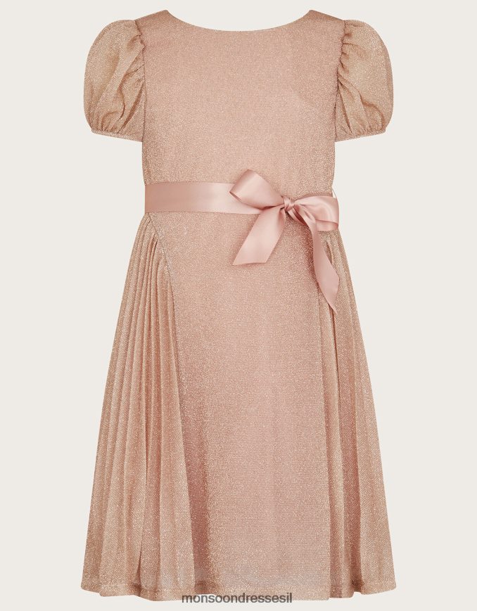 הַלבָּשָׁה Monsoon שמלת מסיבות מוזהבת בורד מוזהב וָרוֹד ילדה HTJ0TZ1769