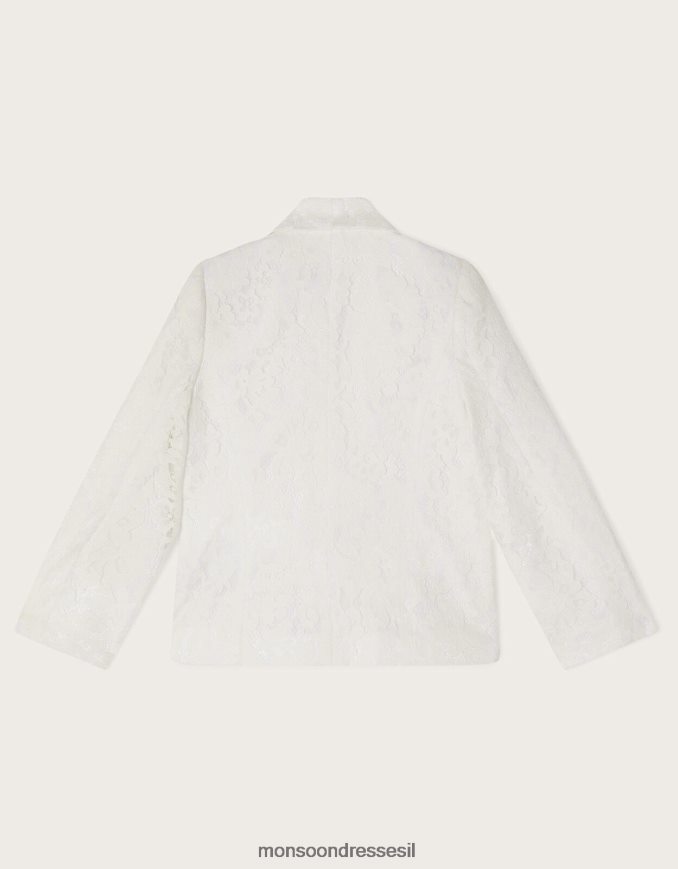 הַלבָּשָׁה Monsoon בלייזר שושבינה עם תחרה שֶׁנהָב ילדה HTJ0TZ1783