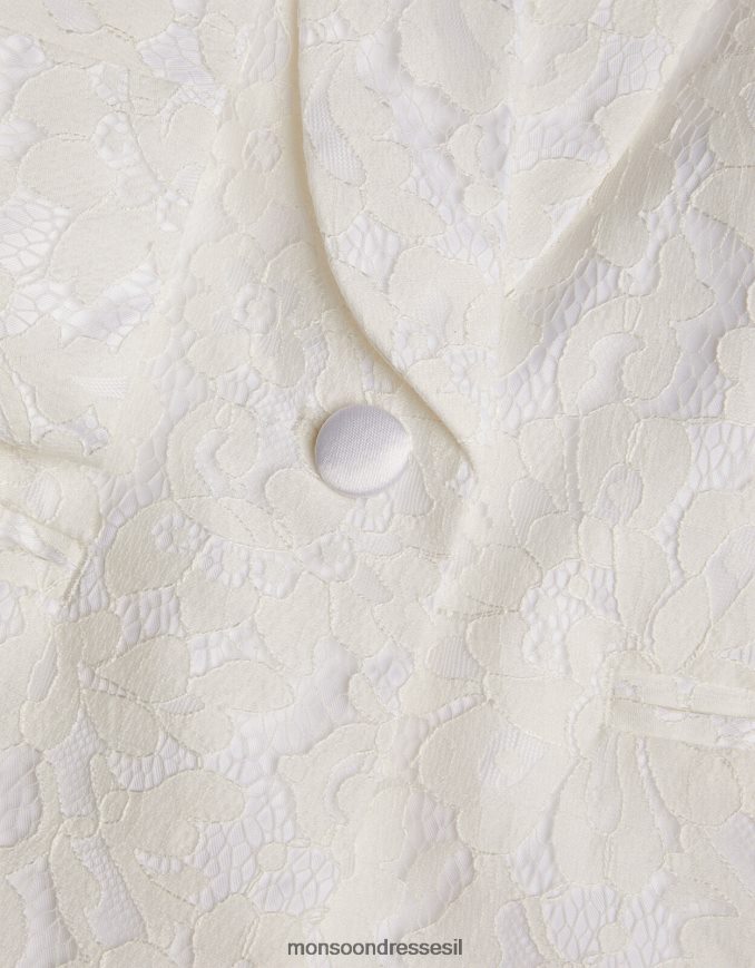 הַלבָּשָׁה Monsoon בלייזר שושבינה עם תחרה שֶׁנהָב ילדה HTJ0TZ1783