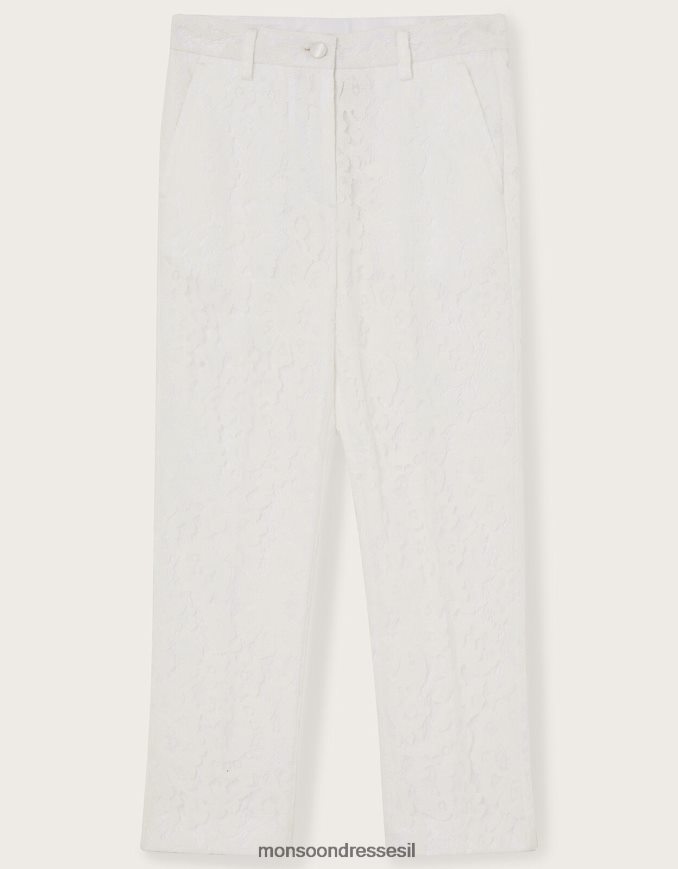 הַלבָּשָׁה Monsoon מכנסי שושבינה תחרה שֶׁנהָב ילדה HTJ0TZ1785