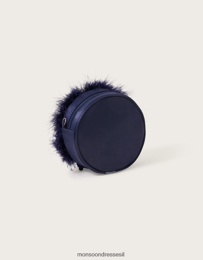 אבזר Monsoon תיק עגול של פרח נוצת לוראלי מסוגנן ילדה HTJ0TZ1791