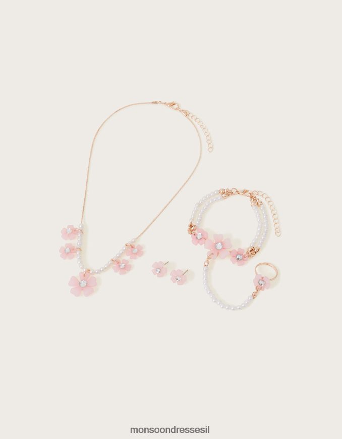 אבזר Monsoon סט תכשיטים של סבכת פרחים מסוגנן ילדה HTJ0TZ1794
