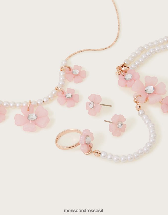 אבזר Monsoon סט תכשיטים של סבכת פרחים מסוגנן ילדה HTJ0TZ1794