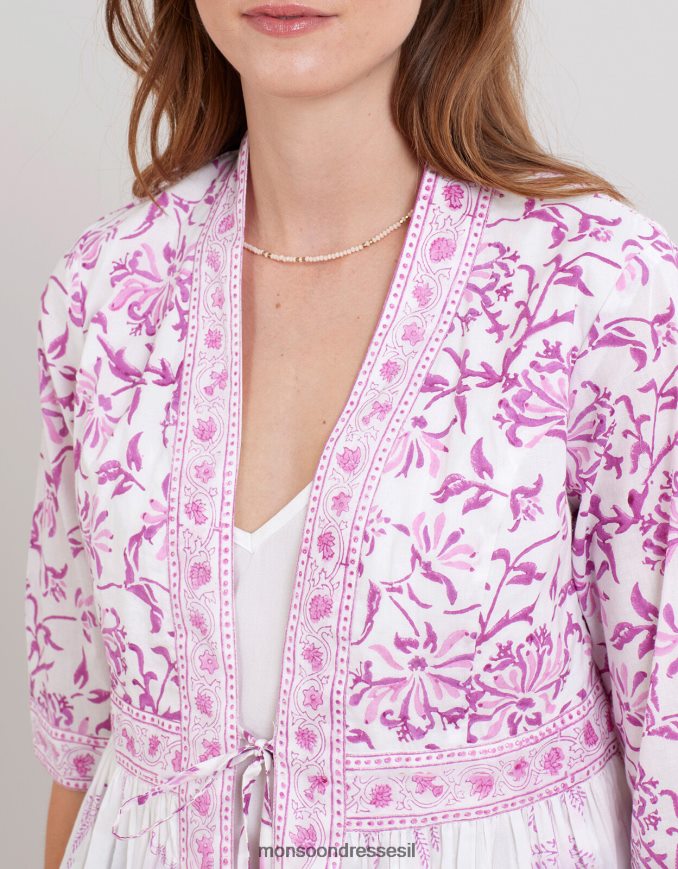 הַלבָּשָׁה Monsoon ז'קט בהדפס בלוק עץ של איסט יוליה סָגוֹל נשים HTJ0TZ179