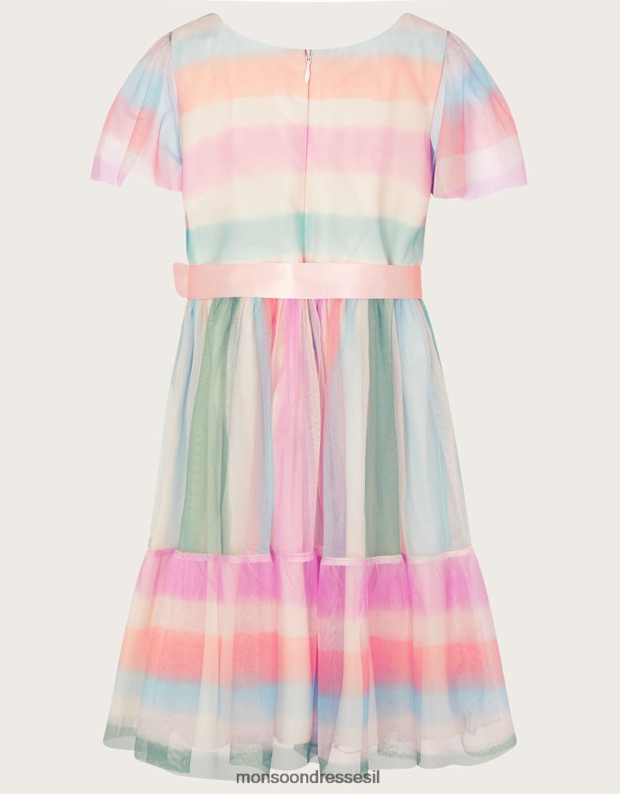 הַלבָּשָׁה Monsoon שמלת טול פס פיפה רַב ילדה HTJ0TZ1815