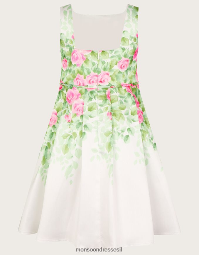 הַלבָּשָׁה Monsoon שמלת דוכסית ורדים בהדפס בוטני שֶׁנהָב ילדה HTJ0TZ1816