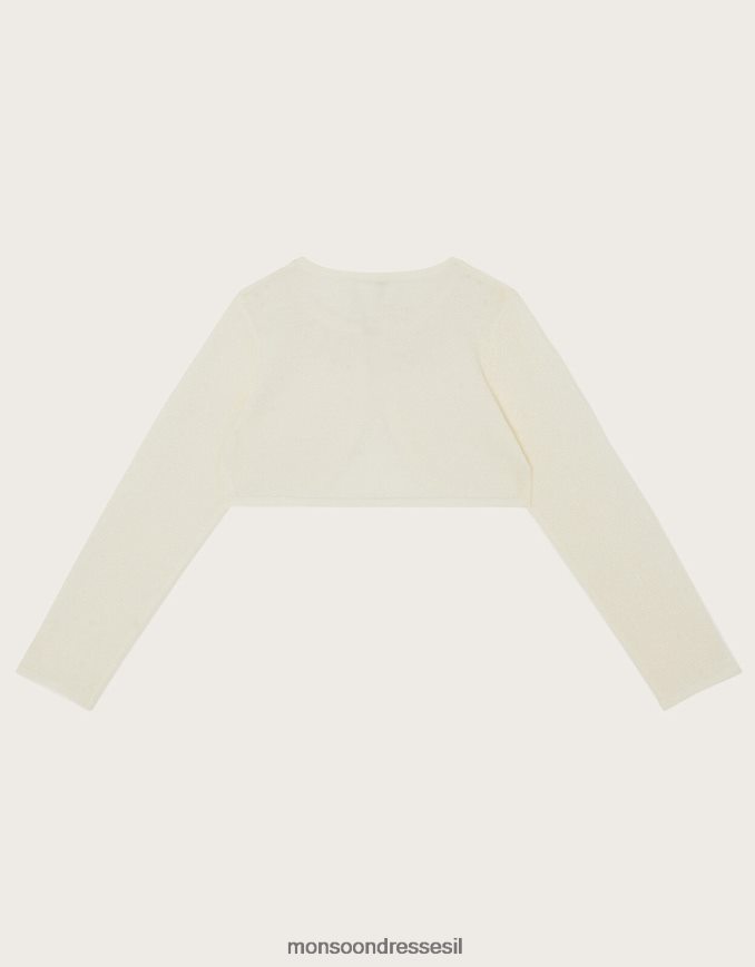 הַלבָּשָׁה Monsoon קרדיגן עם עיטור פנינים שֶׁנהָב ילדה HTJ0TZ1822